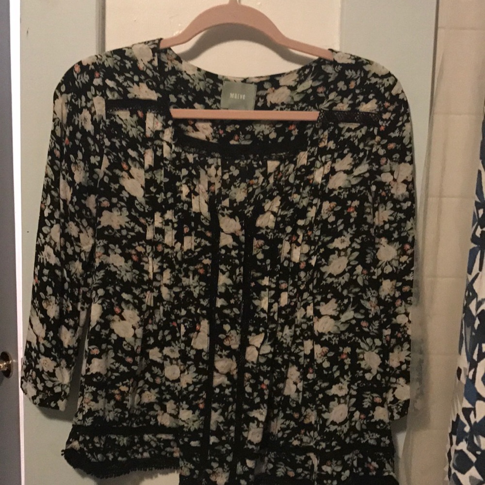 Floral Maeve Anthropologie Blouse Top